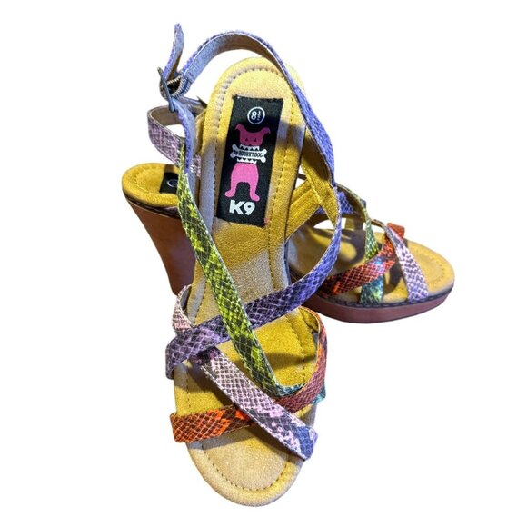 Rocket Dog Shoes - Rocket Dog K9 Reptile Skin Design Strappy Heel Sandals Women Size 8.5
